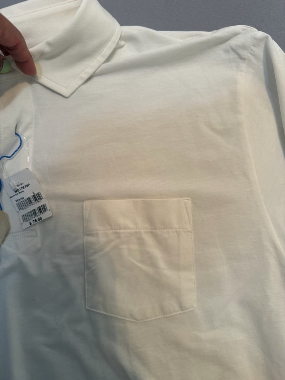 PETER MILLAR Size L  SOLID SEASIDE WASH POLO- WHITE - Picture 8 of 13